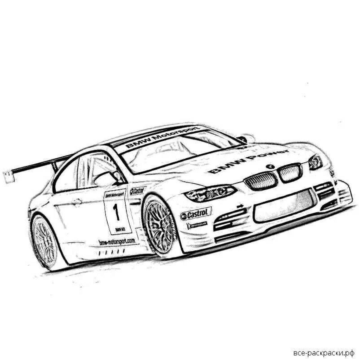Detailed coloring bmw m3