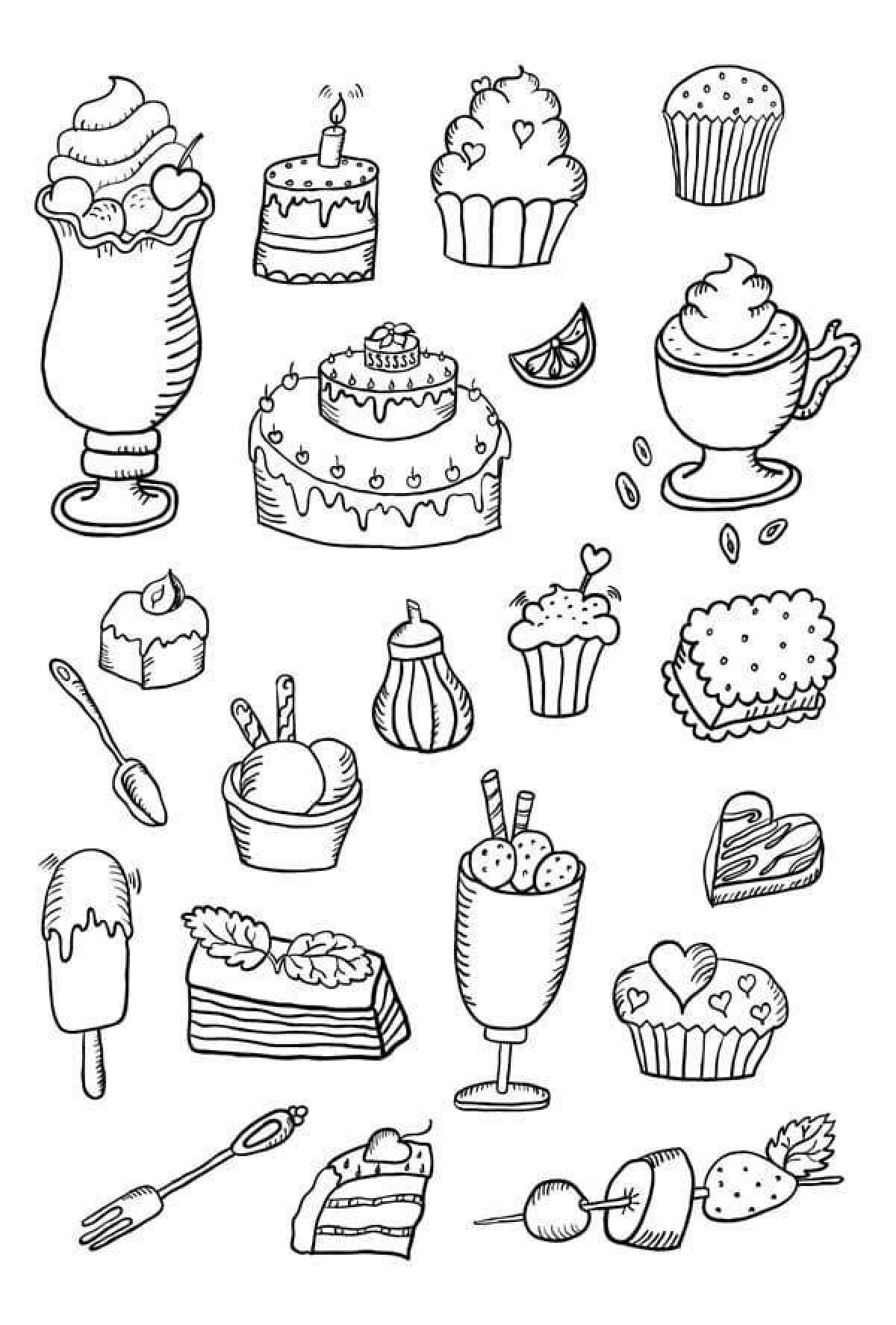 Ambrosial coloring page confectionery