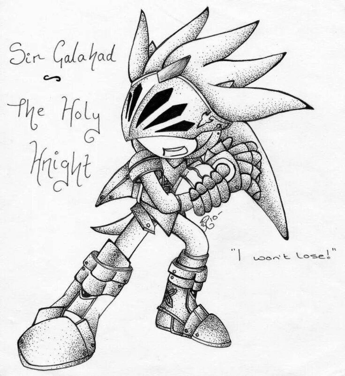 Фото Radiant coloring page sonic knight