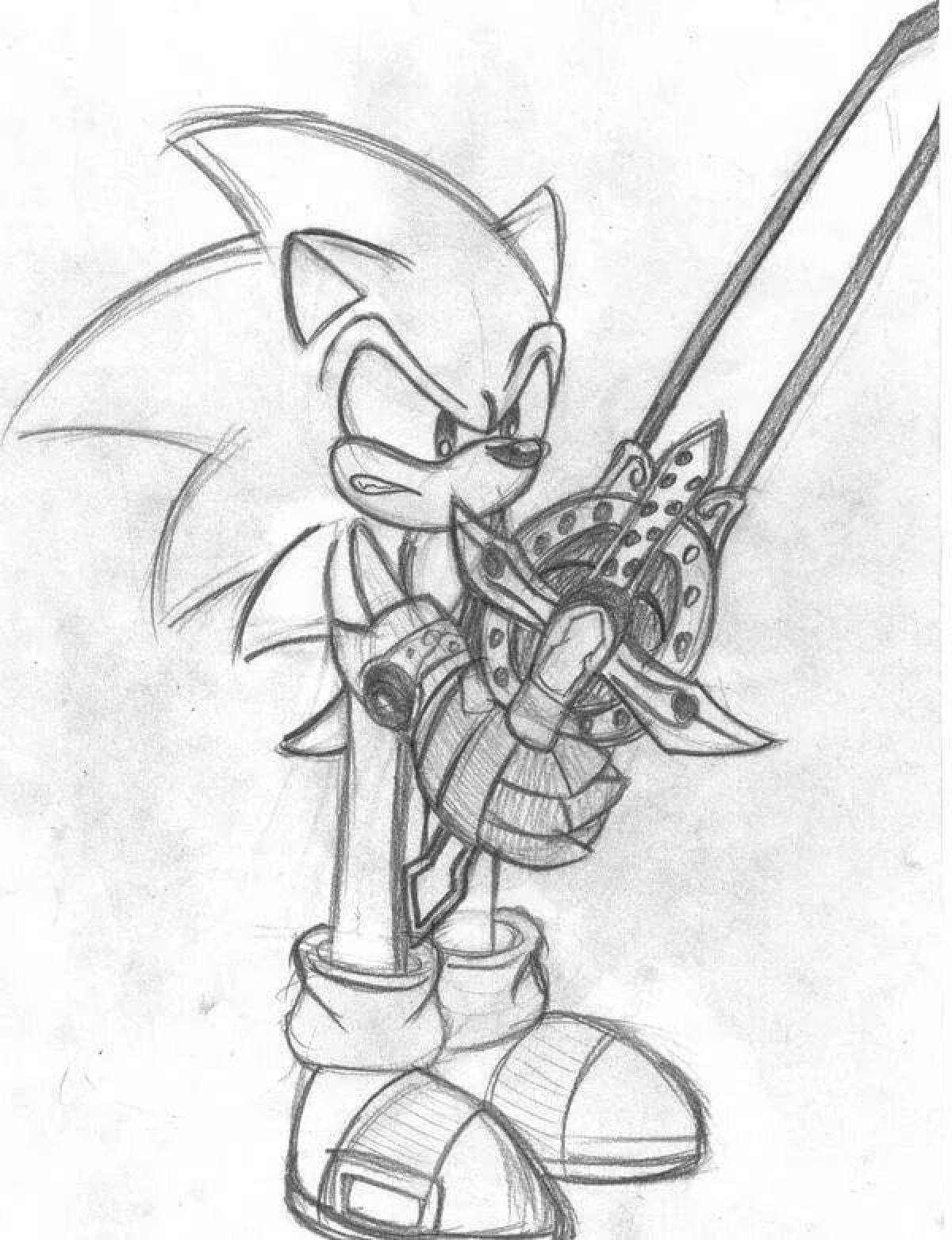 Glorious sonic knight coloring book