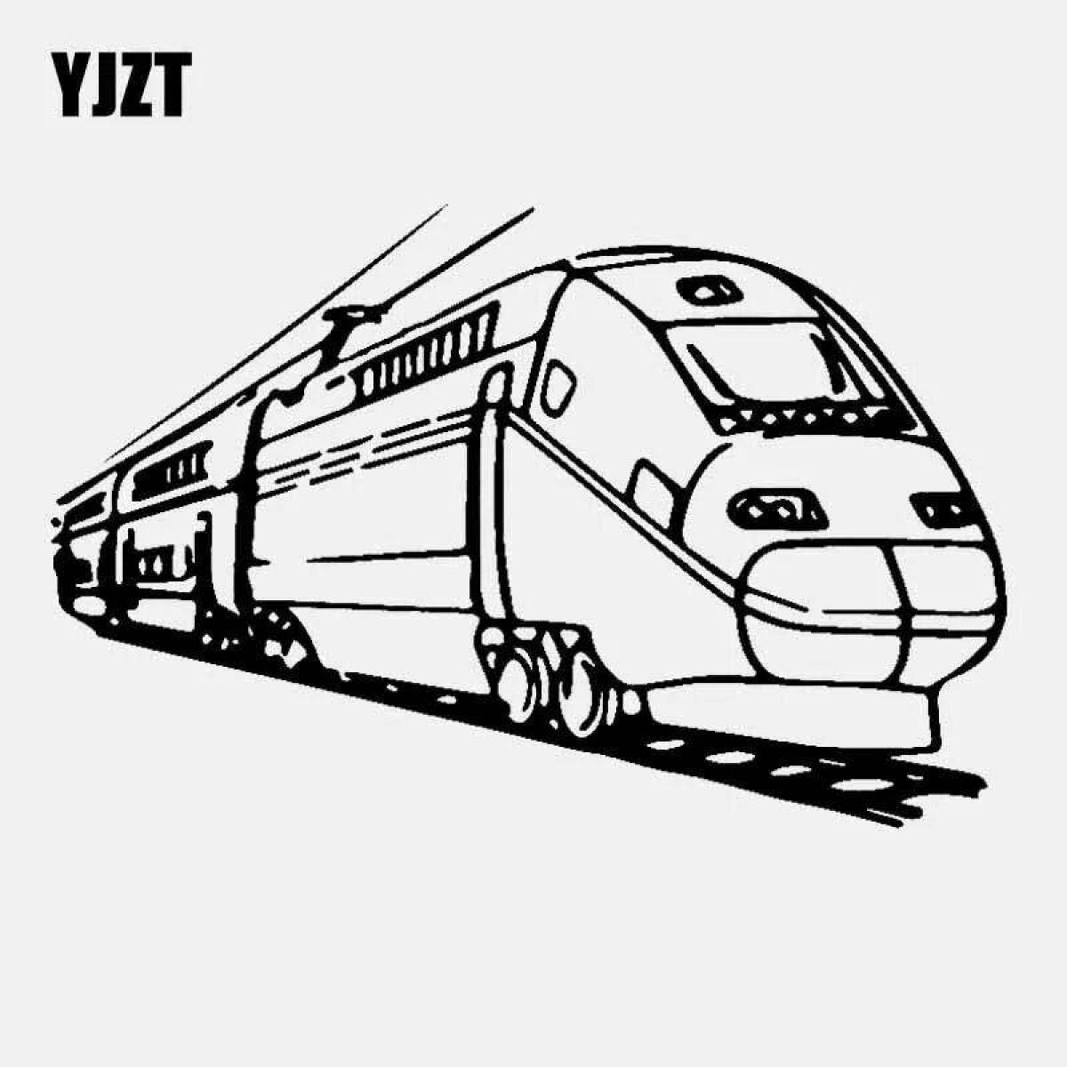 Фото Изысканная раскраска поезда ржд