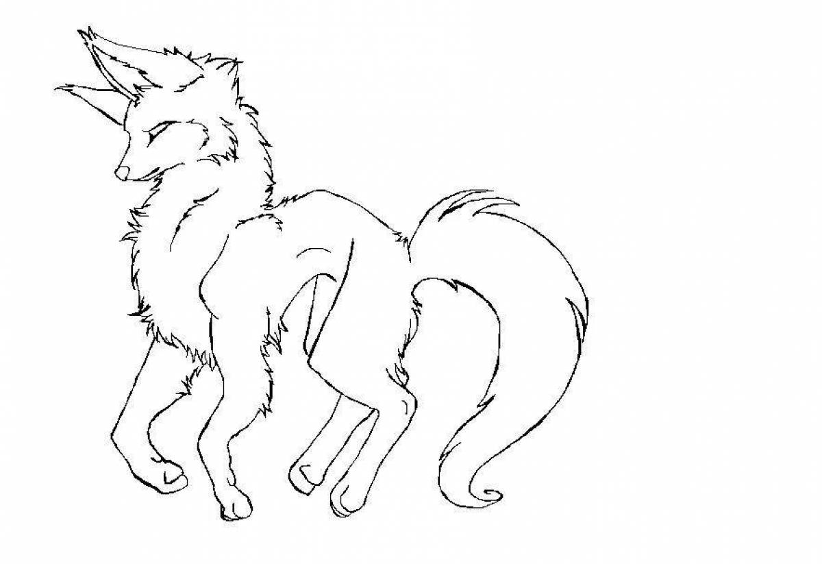 Фото Прославленная раскраска аниме волк