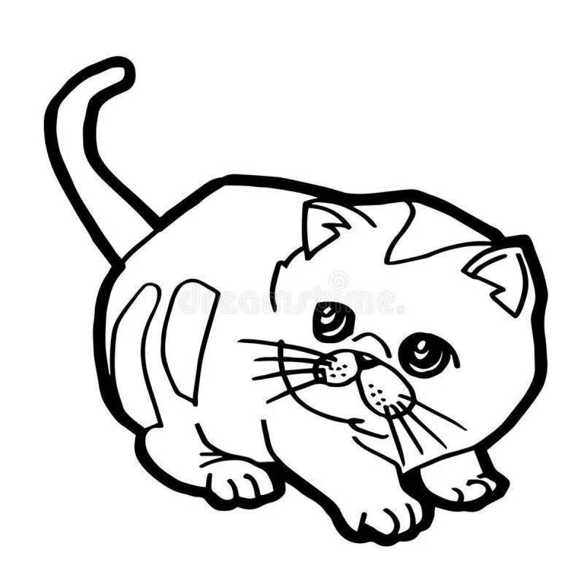 Фото Очаровательная вислоухая кошка-раскраска