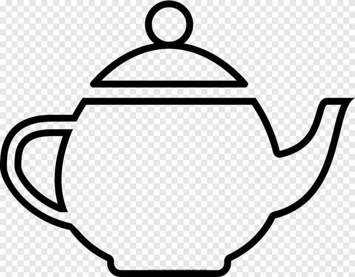 Weird teapot coloring book