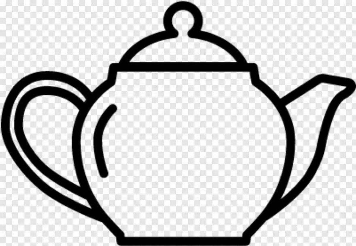 Sweet teapot coloring page