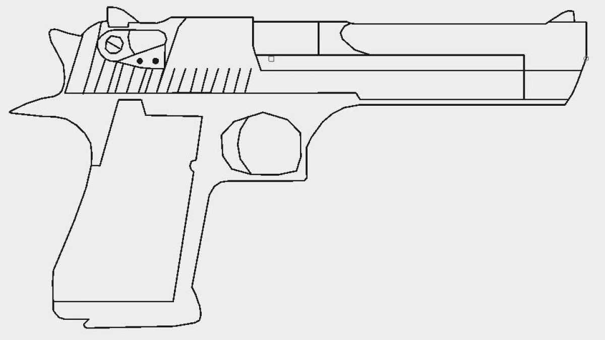 Раскраски Пистолет дигл (38 шт.) - скачать или распечатать бесплатно #10298