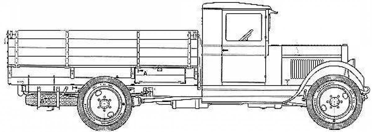 Как нарисовать машину полуторку