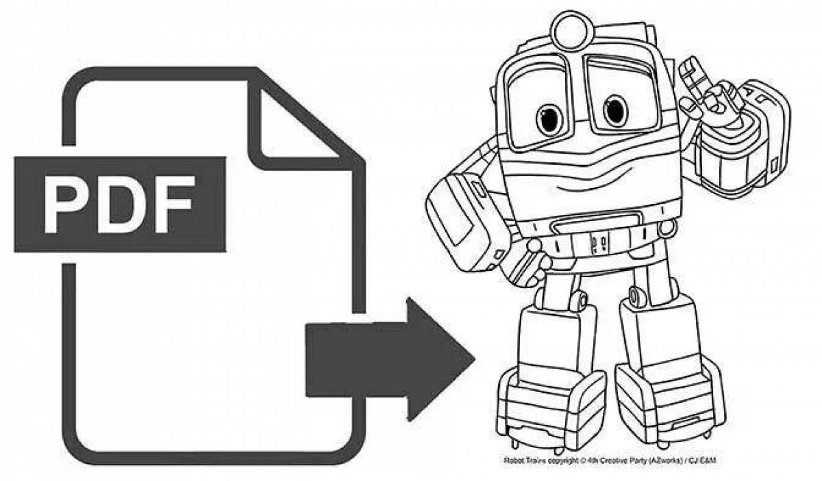 Роботы поезда нарисовать