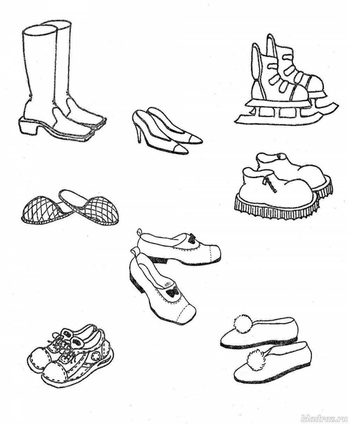 Картинки по теме обувь. Обувь раскраска для детей. Задания по теме обувь для дошкольников. Контуры обуви для детей в детском саду. Задания обувь для детей 4 лет.