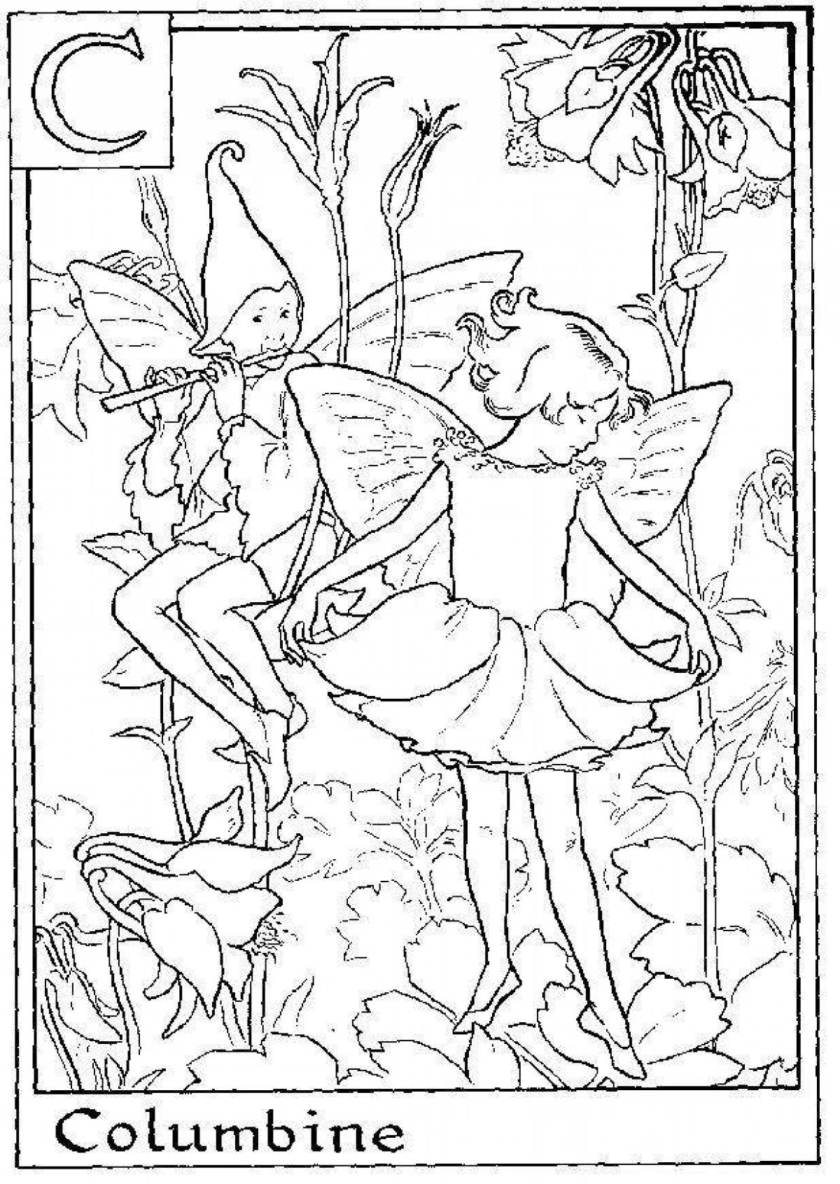 Fun coloring elves and fairies