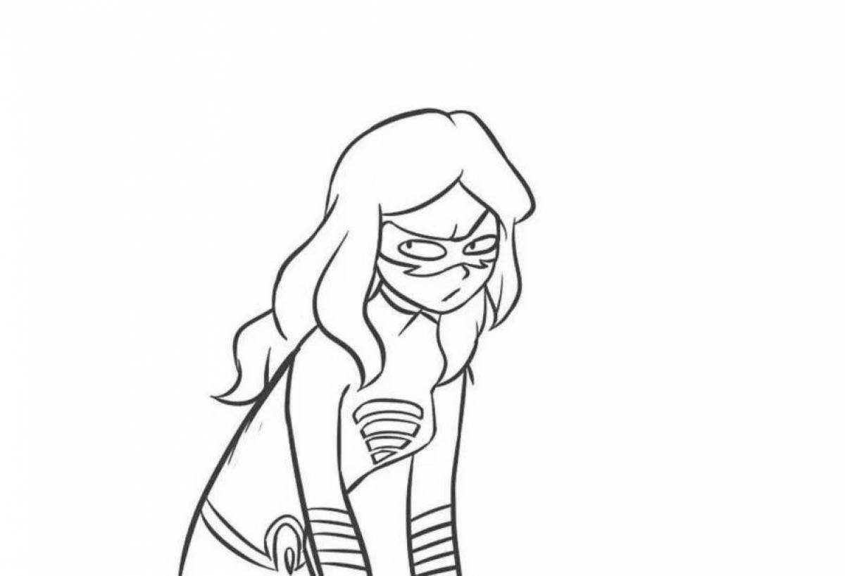 Фото Color-explosion lady wifi coloring page