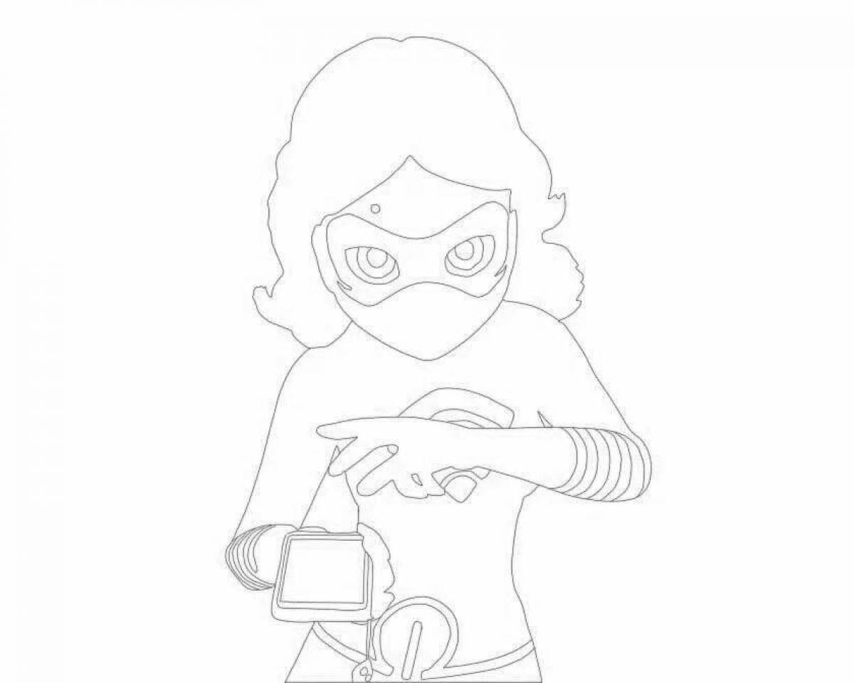Фото Color-explosive lady wifi coloring page