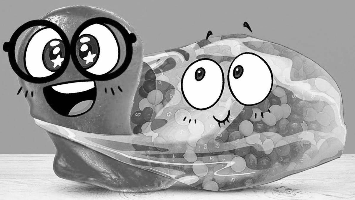 Фото Color-frenzy smart slime sam coloring page