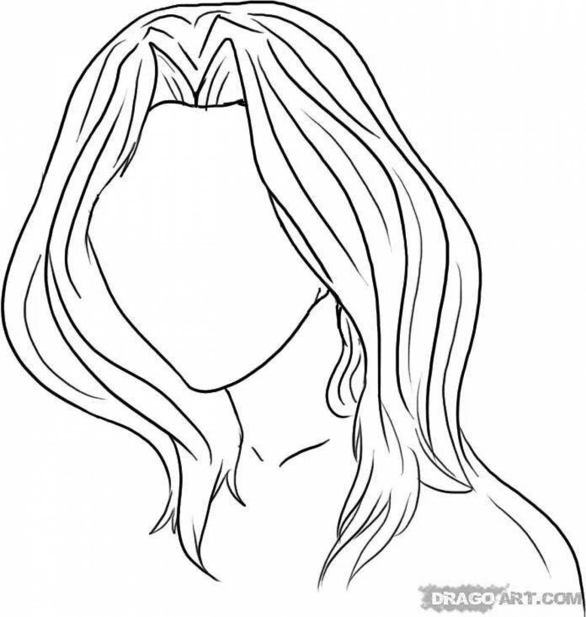 Фото Игривая раскраска лицо девушки без волос