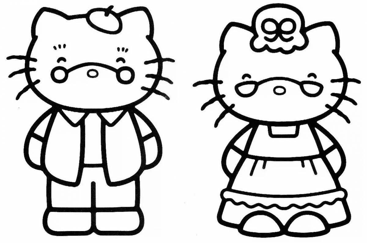 Hello kitty funny coloring without clothes