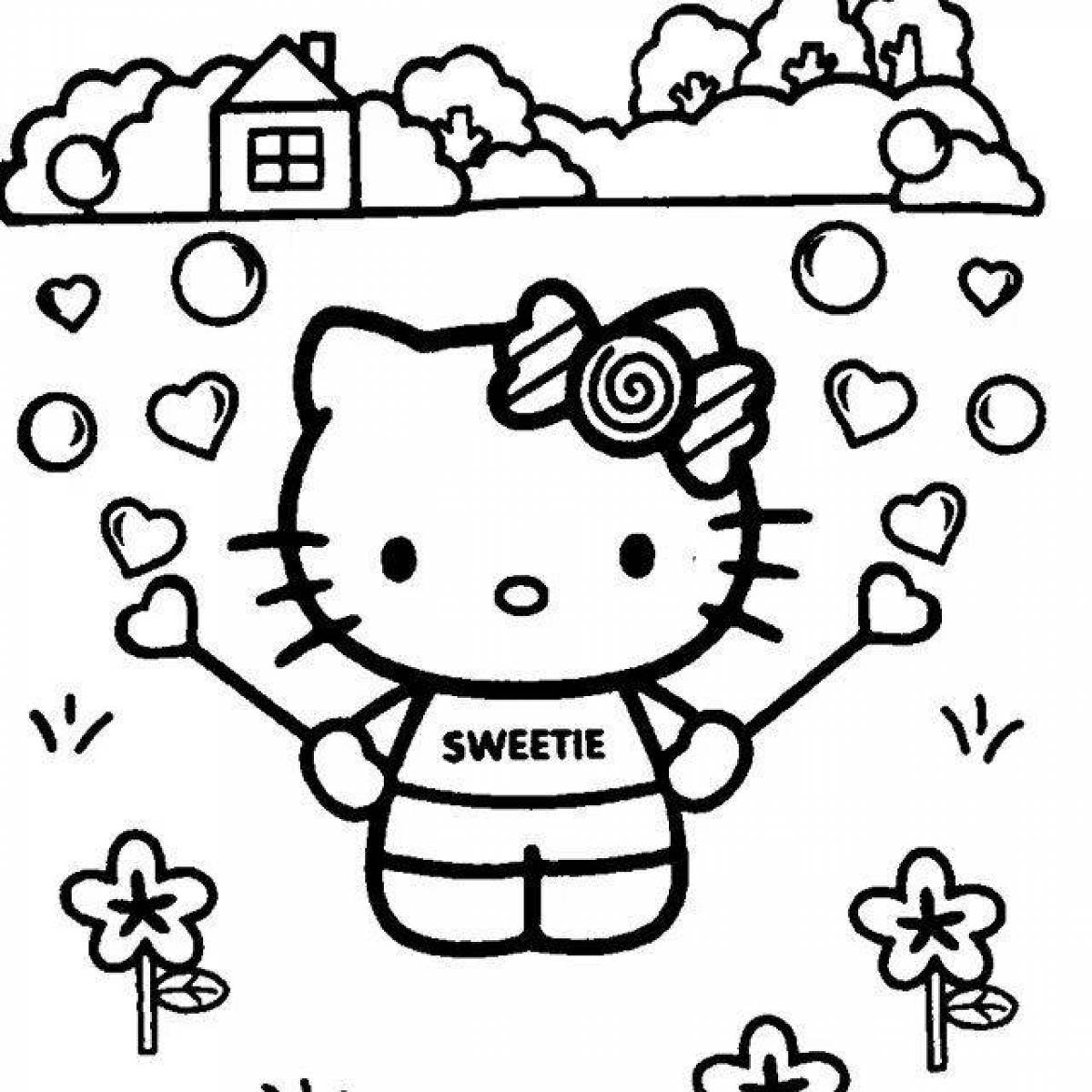 Creative hello kitty coloring without clothes