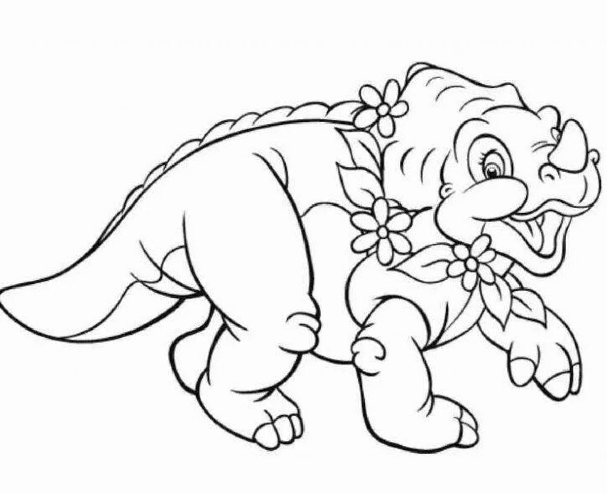 Фото Colorific land before time coloring page