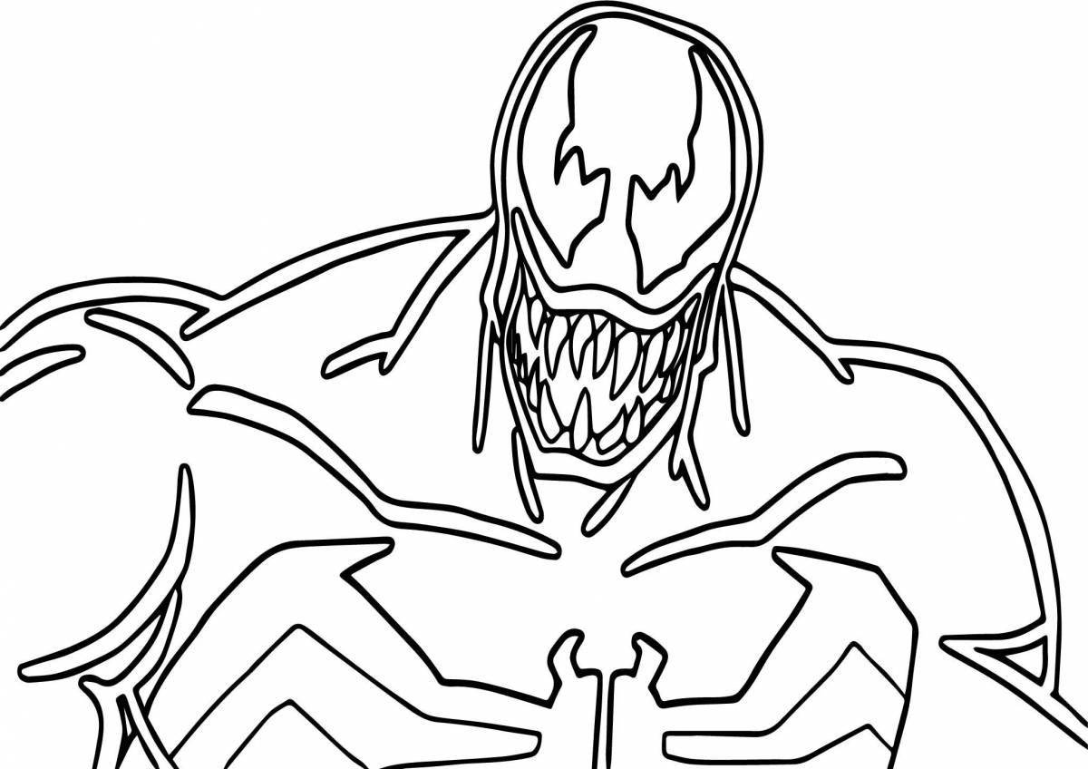 Фото Красочно нарисованный человек-паук раскраска