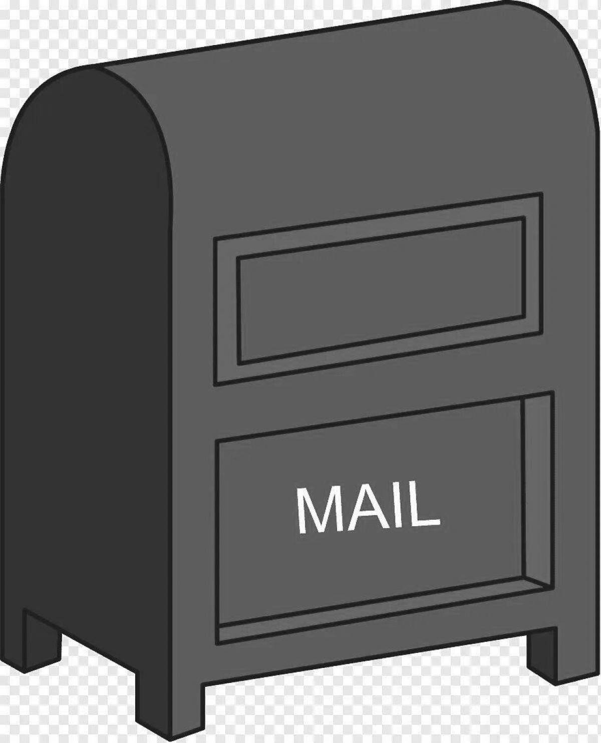 Фото Раскраска «сияющий почтовый ящик» для детей