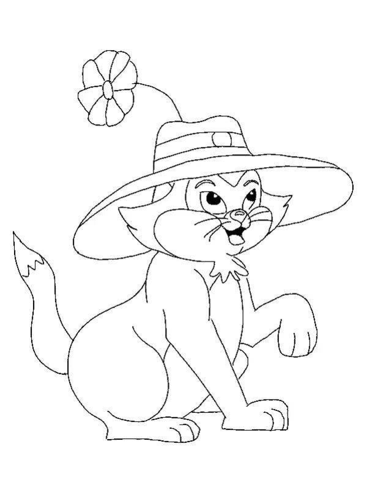 Fun lively hat coloring book for kids