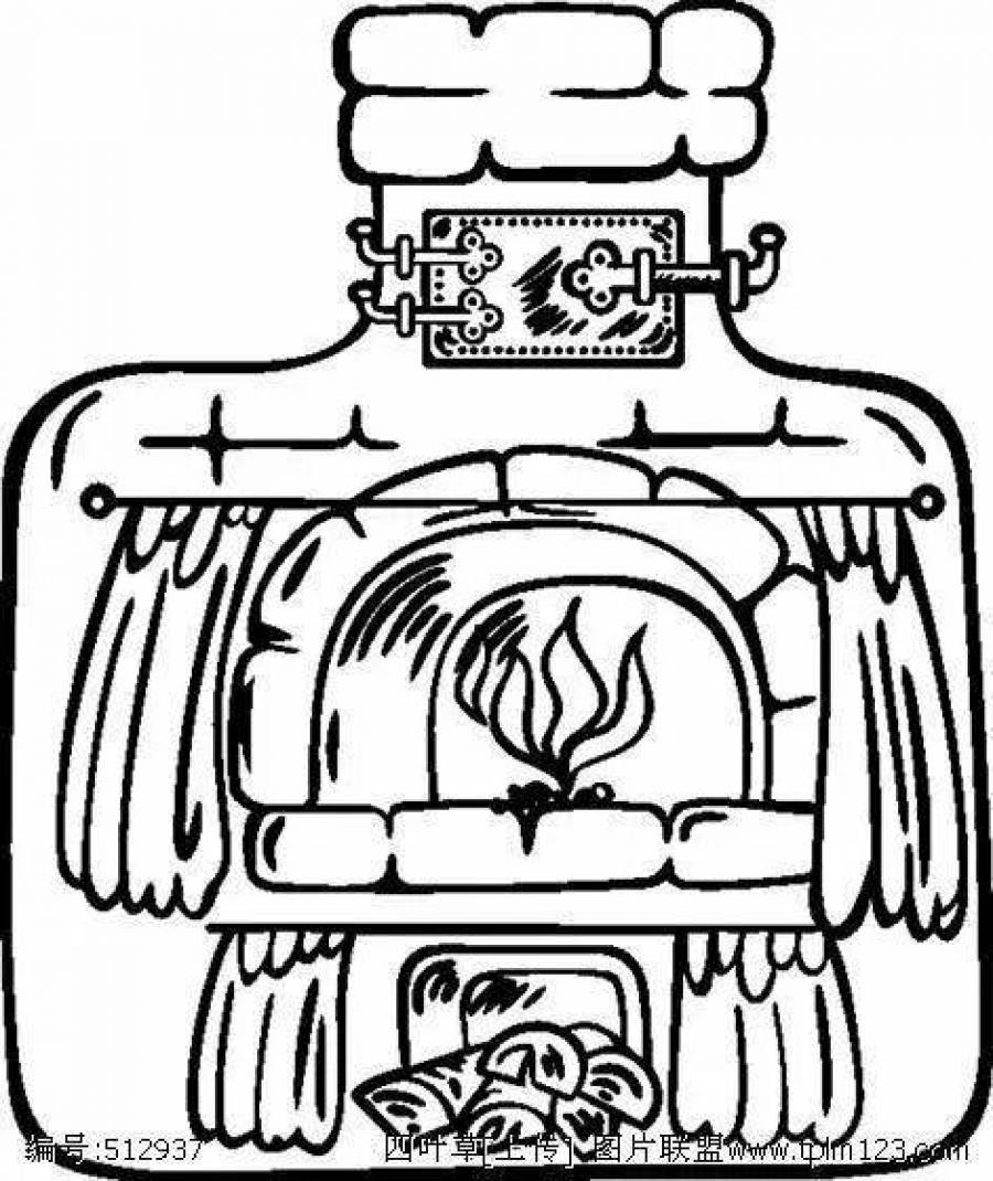 Как нарисовать печку из сказки