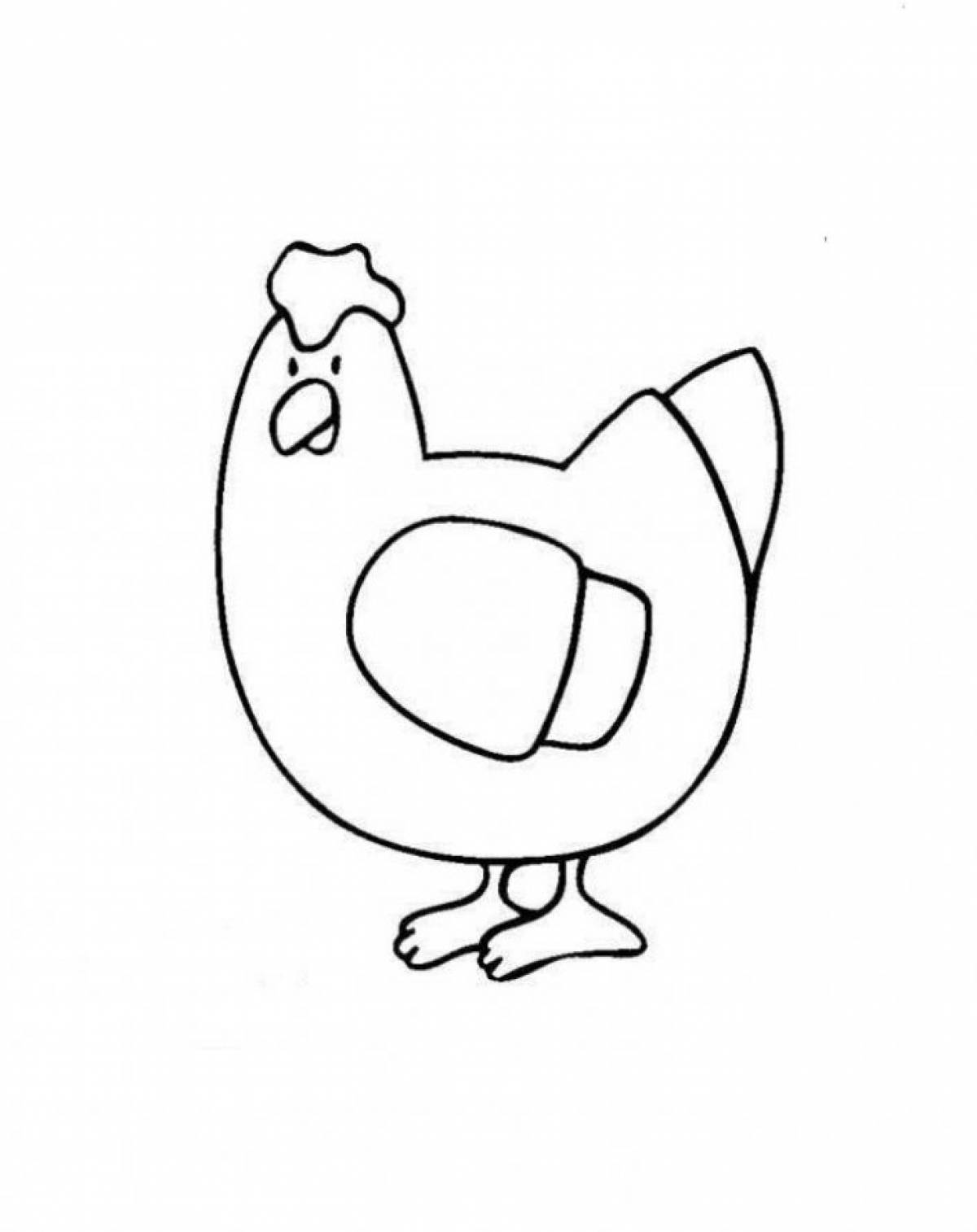 Chicken раскраска