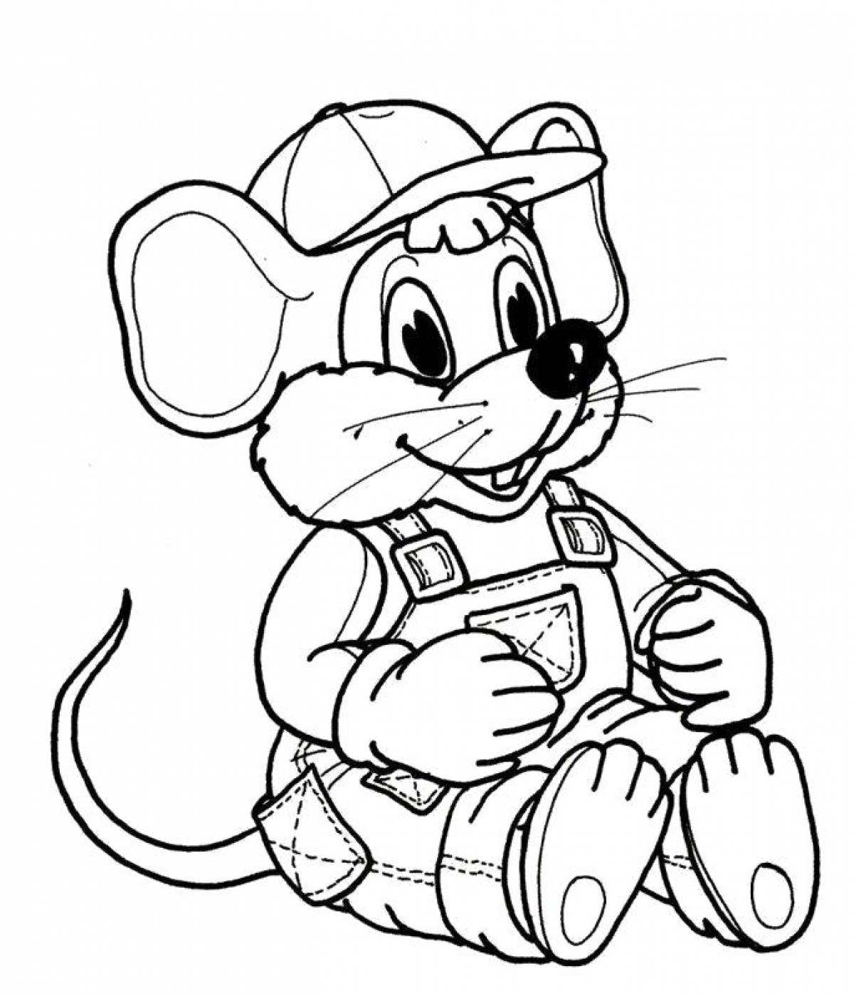 Photo Mouse in a cap