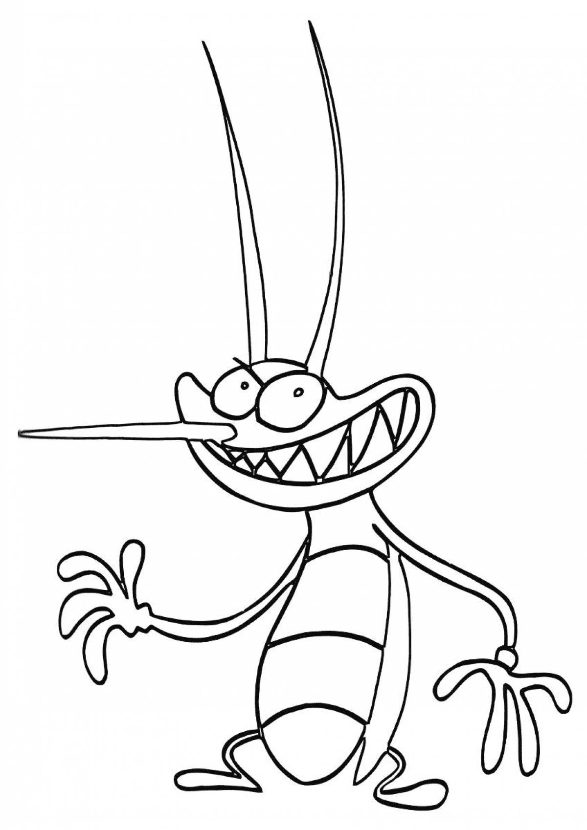 Photo Oggy coloring page