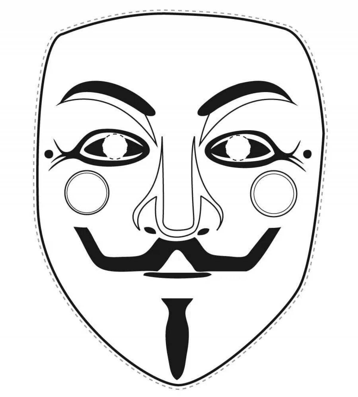 Маска напечатать. Маска раскраска. Маска Анонимуса раскраска. Маски Анонимуса разукрашенные. Раскраска маска ананимус.