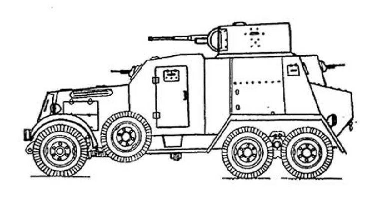 Бронированная машина рисунок