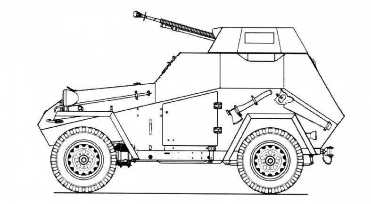 Бронированная машина рисунок