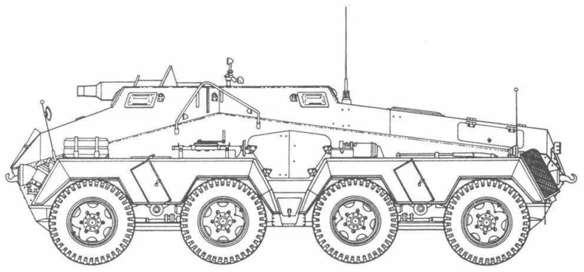Как нарисовать немецкий бронетранспортер