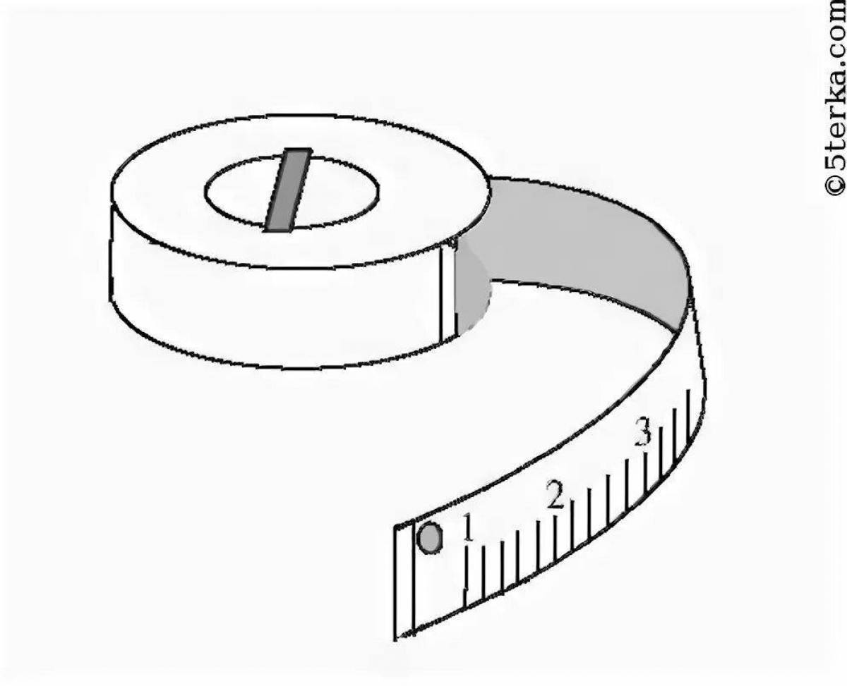 Сантиметр рисунок. Рулетка раскраска. Рулетка измерительная эскиз. Рулетка раскраска для детей. Скотч раскраска.