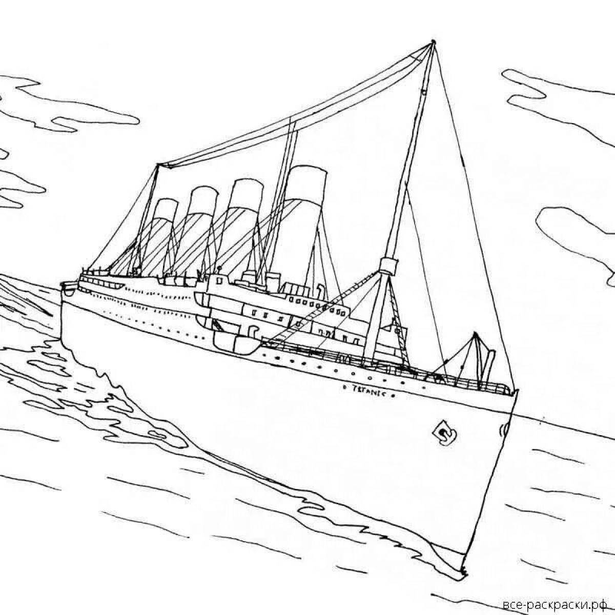 Титаник раскраска