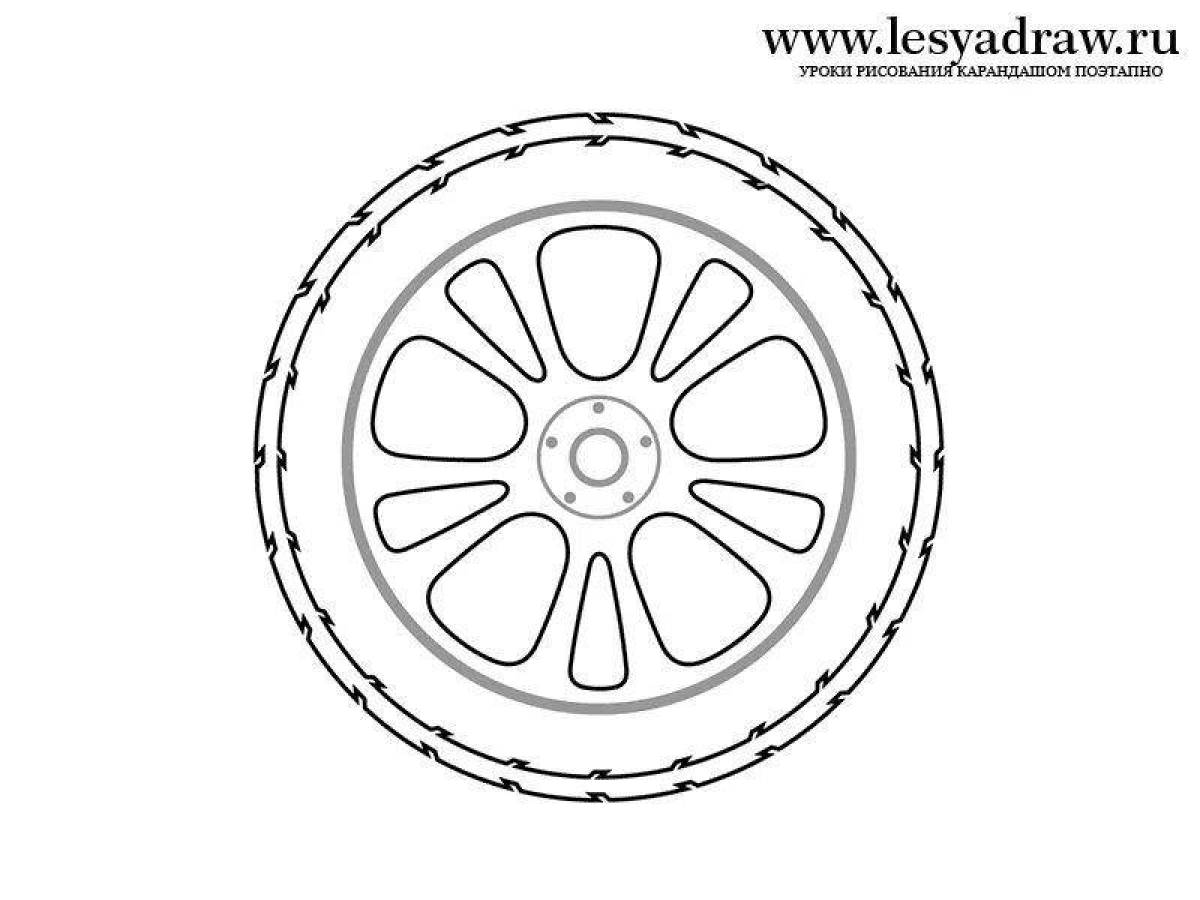 Рисование колес для машин