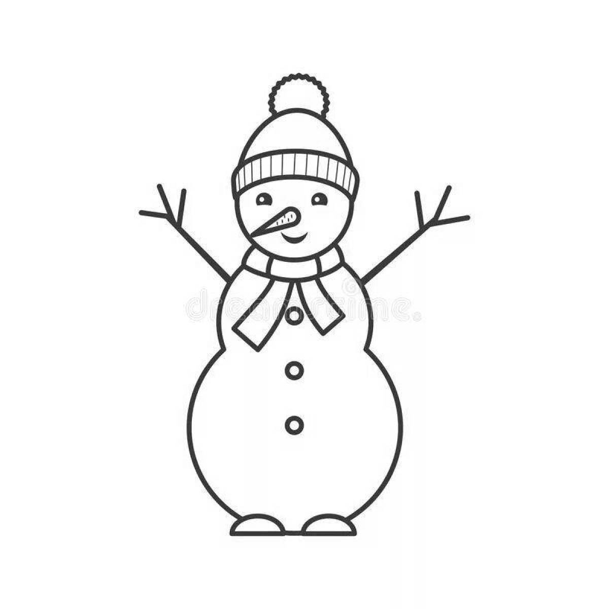 Фото Восторженные снеговики в вязаных шапках и шарфах