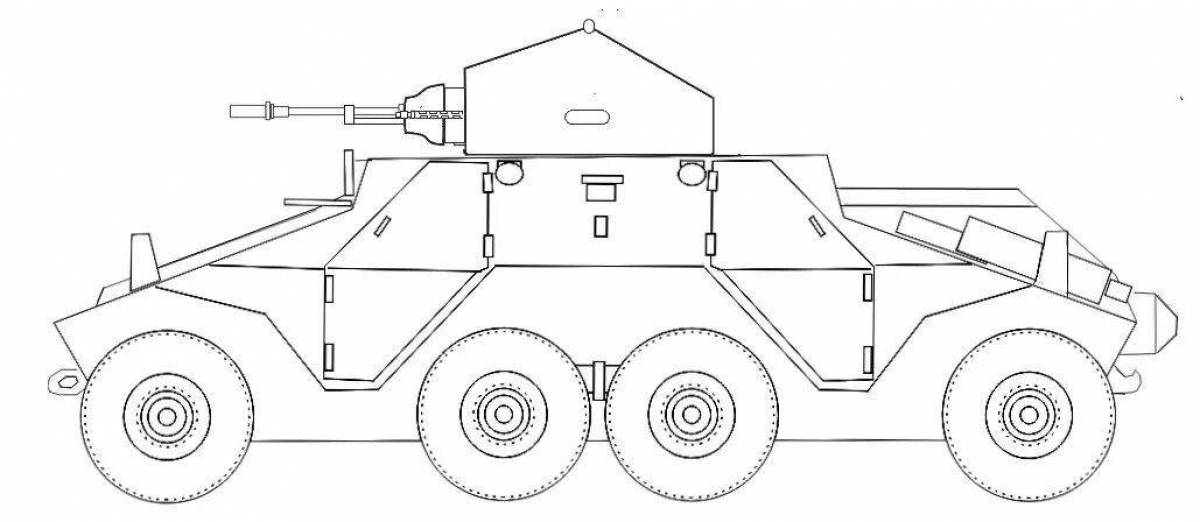 Coloring art armored car