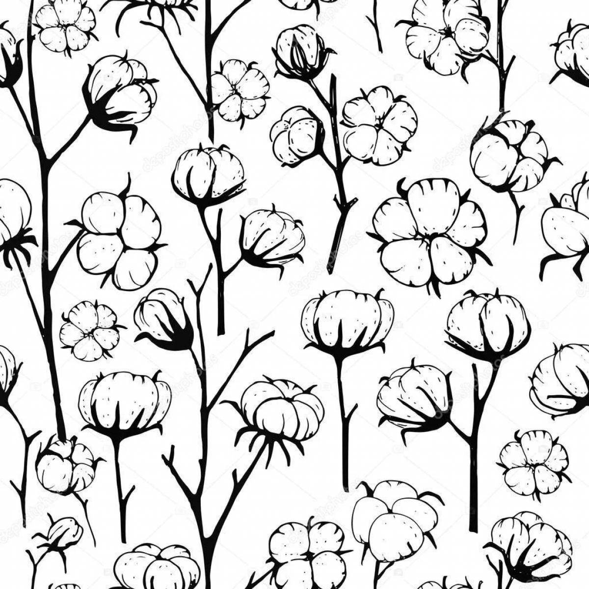 Awesome cotton coloring page