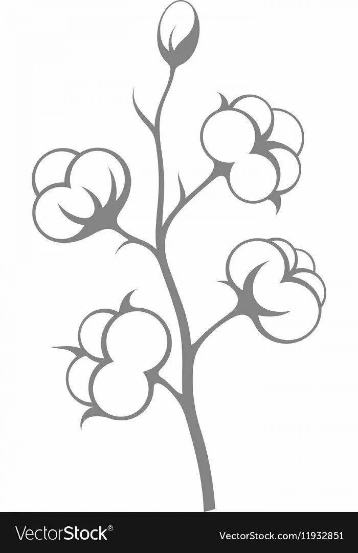 Peaceful cotton coloring page