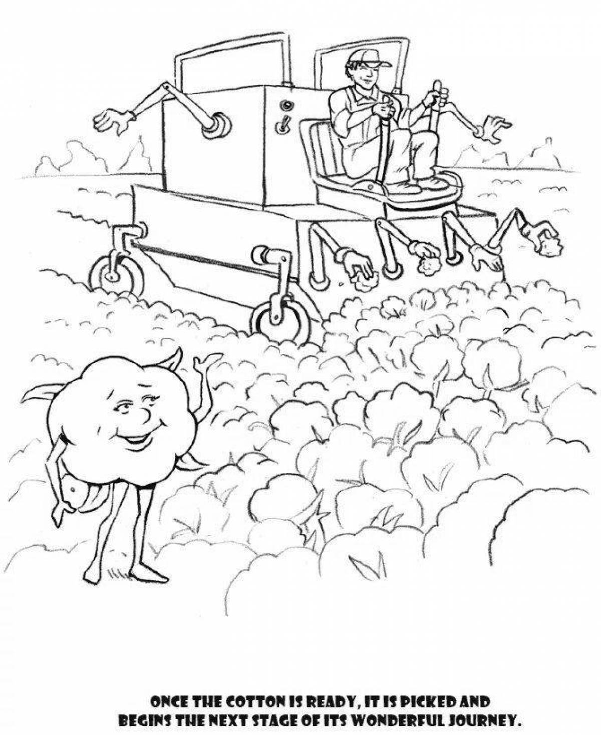 Soothing cotton coloring page