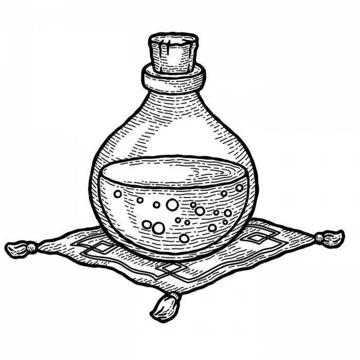Joyful potion for coloring page