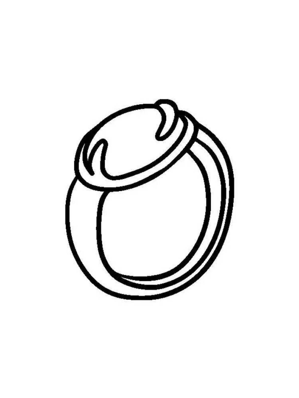 Fancy ring coloring page