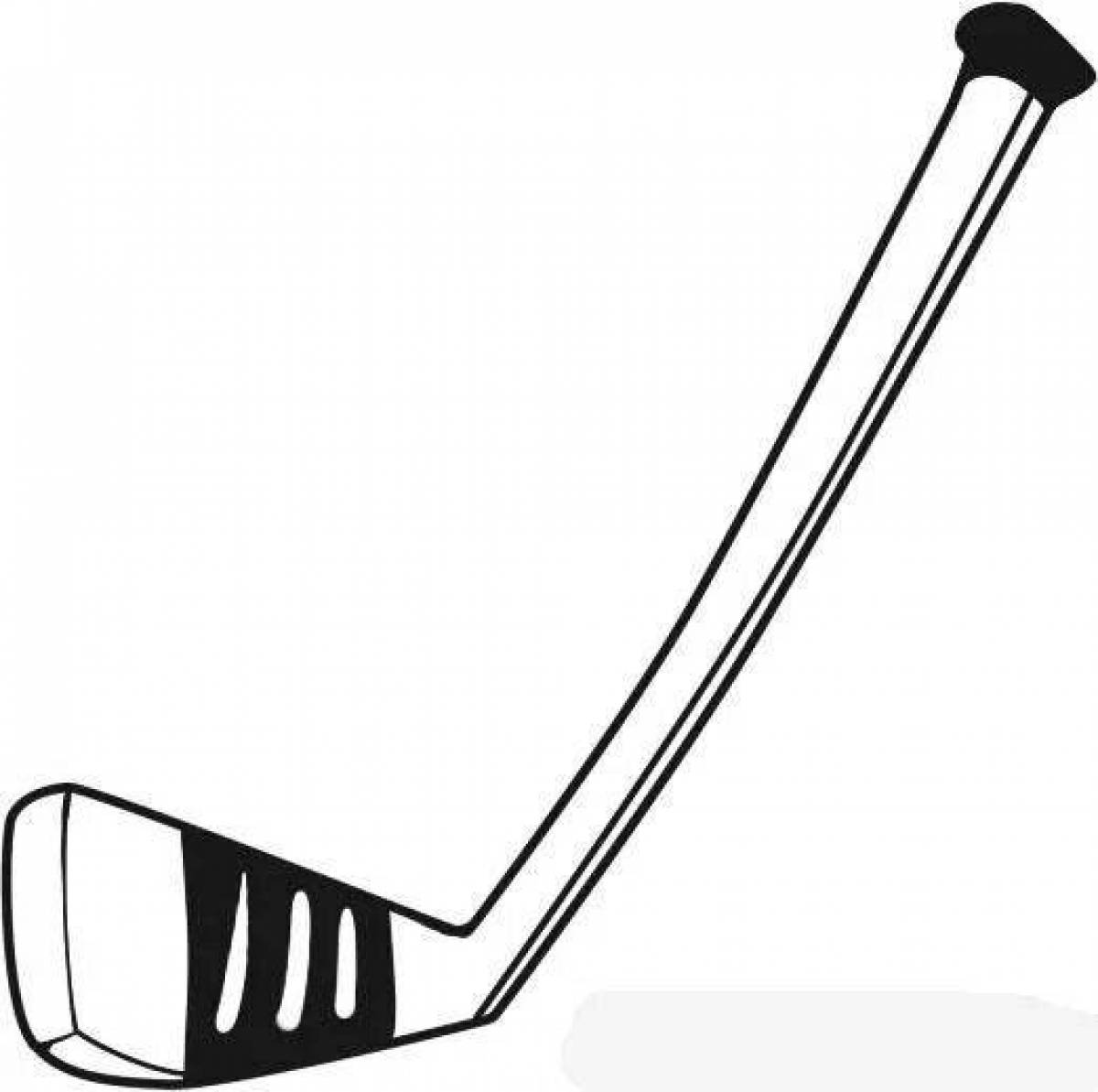 Фото Живая хоккейная клюшка раскраска