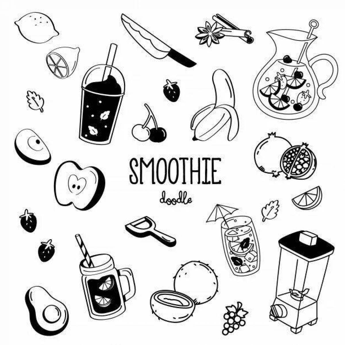 Cream smoothie coloring pages