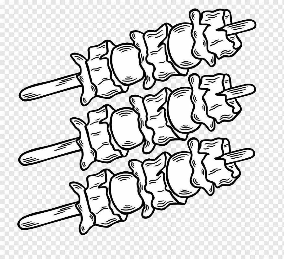 Необыкновенный шашлык раскраска