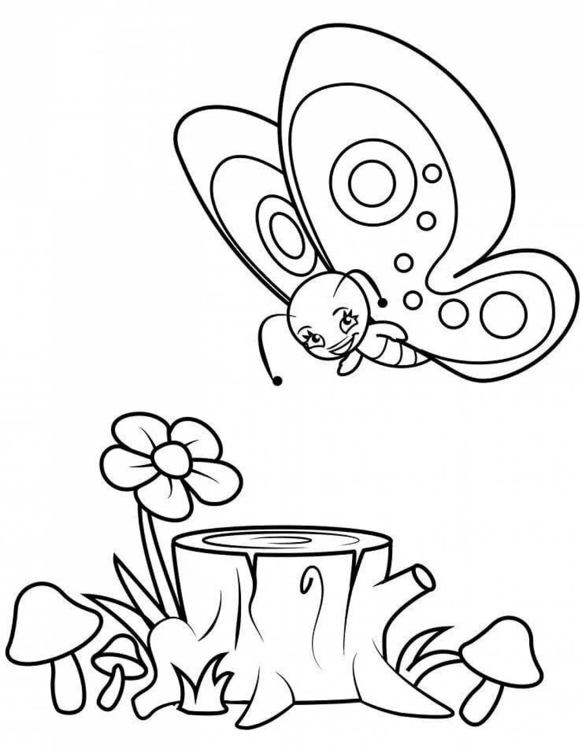 Фото Funky coloring page stump