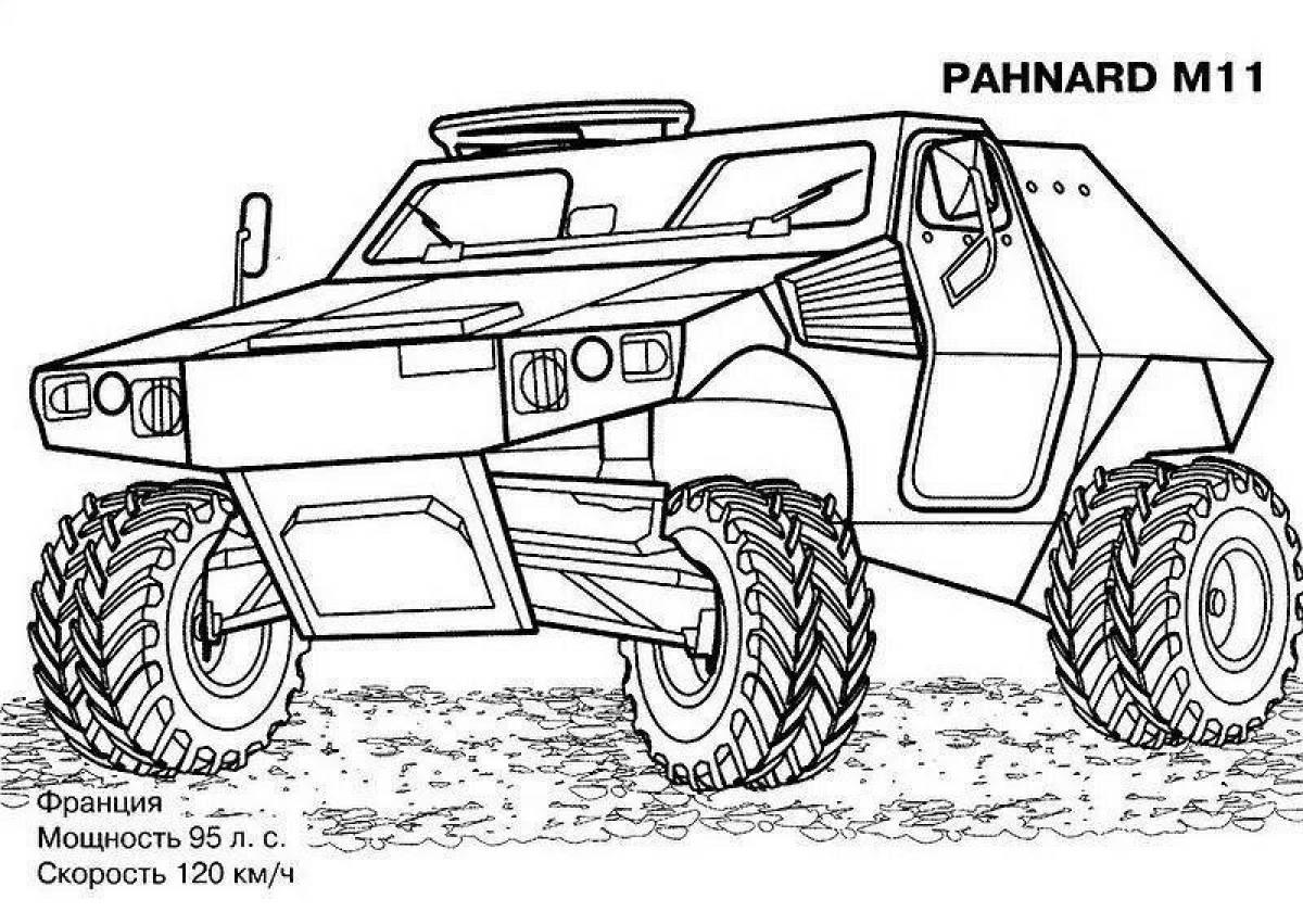 Раскраски для мальчиков военные машины