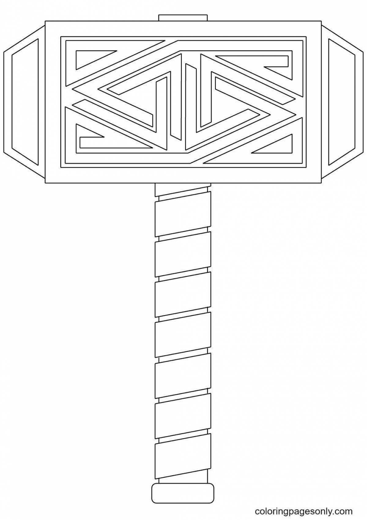 Чертежи бога. Раскраска молота тора. Молот тора раскраска. Молот раскраска. Нарисовать молот тора.