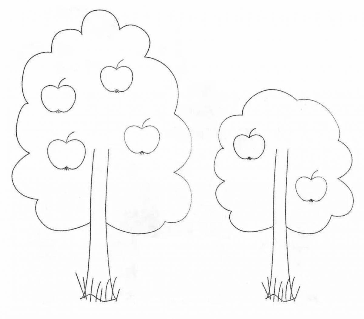 Шаблоны для 1 младшей группы. Дерево трафарет для рисования. Деревья задания для дошкольников. Дерево раскраска. Дерево раскраска для детей.