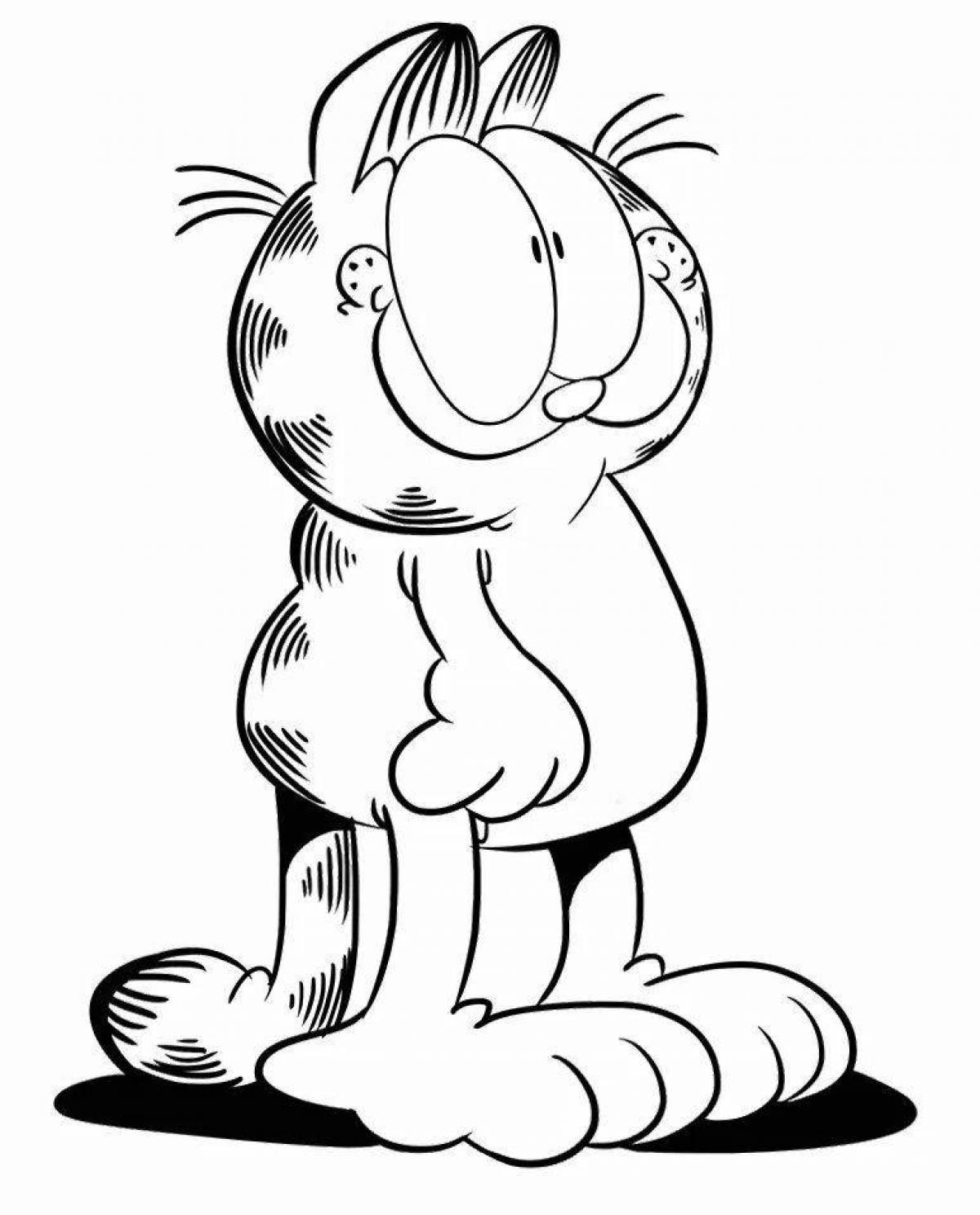 Раскраска Гарфилд раскраска кота Гарфилда